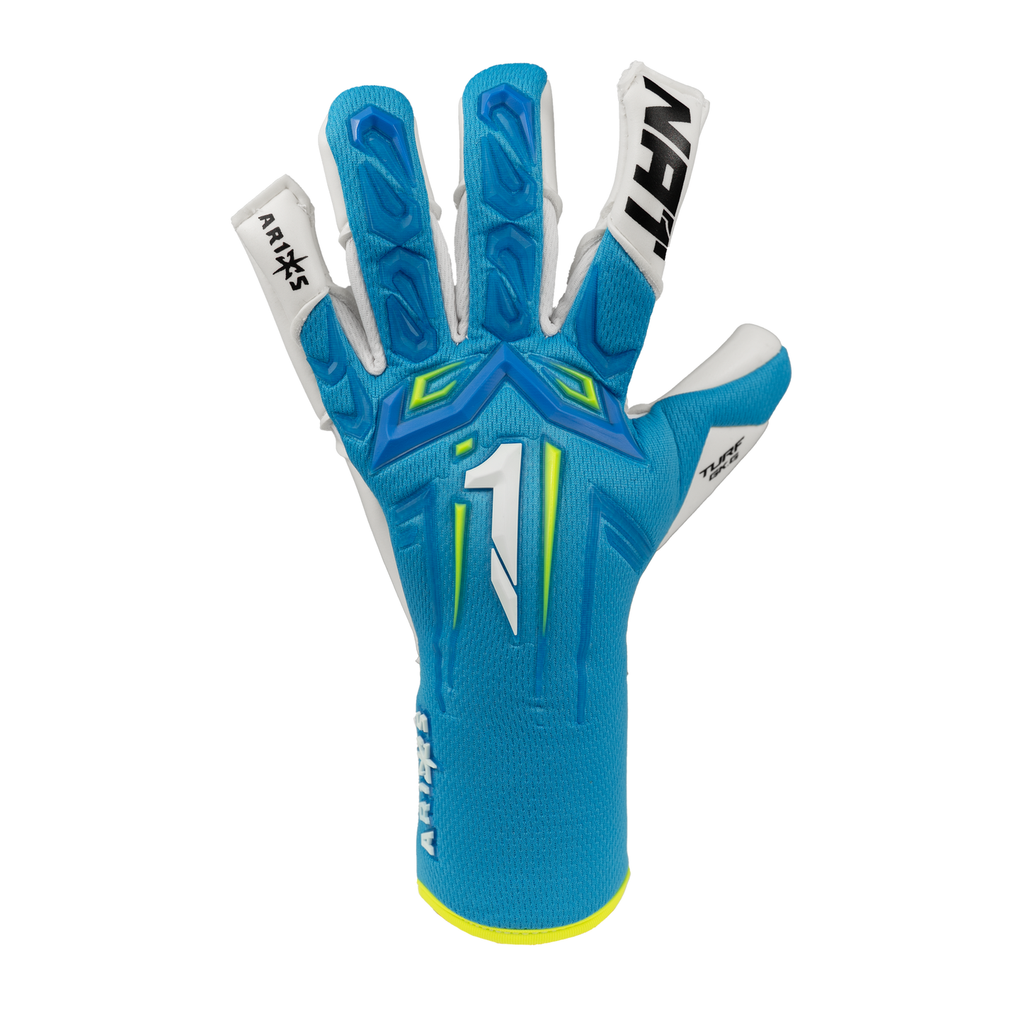 Rinat keepershandschoenen Aries X Turf blauw