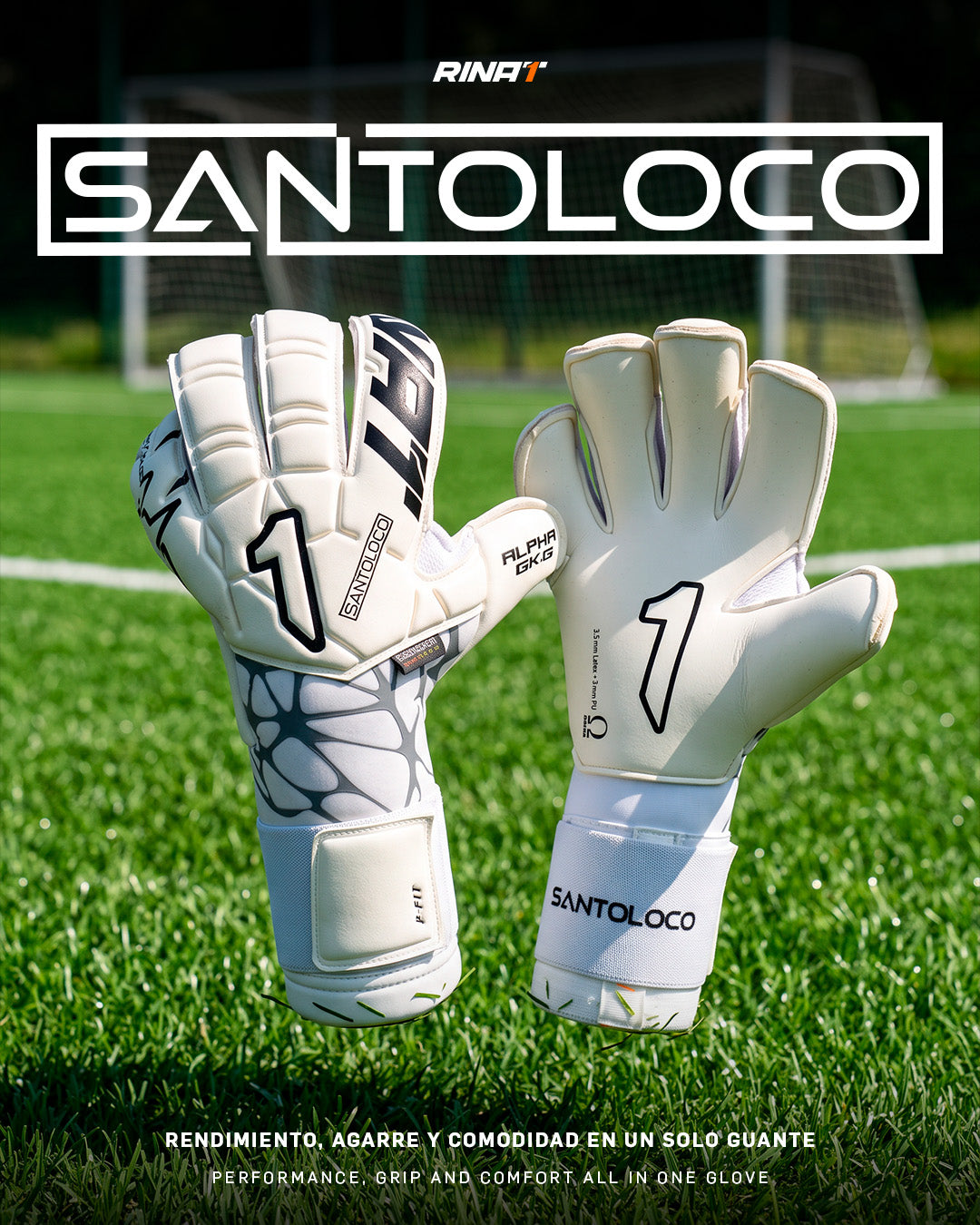 Rinat keepershandschoenen Santoloco Alpha Wit
