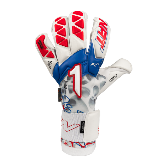 Rinat keepershandschoenen Xtreme Guard Dominius Premium Wit/Rood/Blauw
